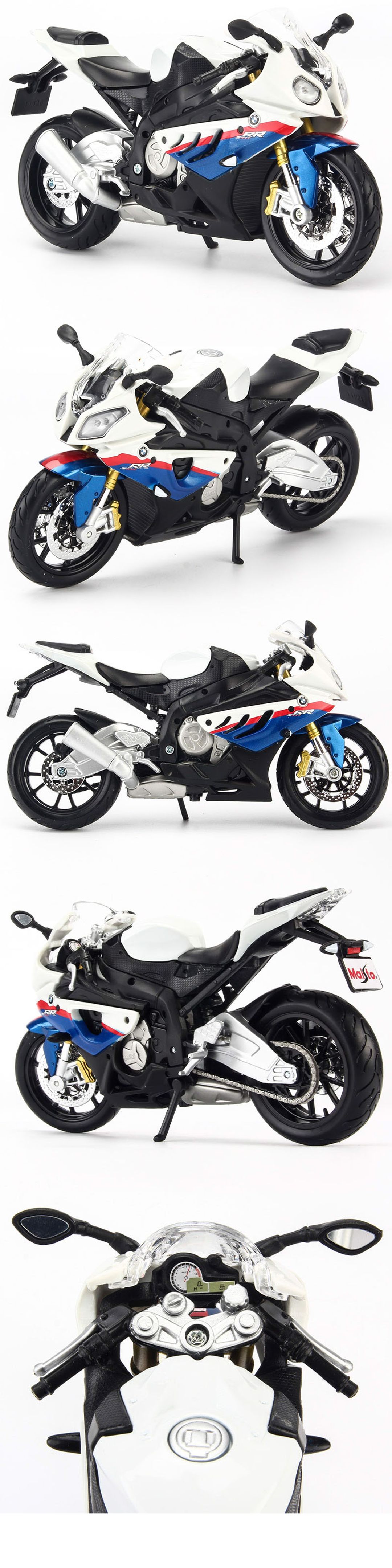 Mô hình Xe mô tô BMW S1000RR 2020 White 1:12